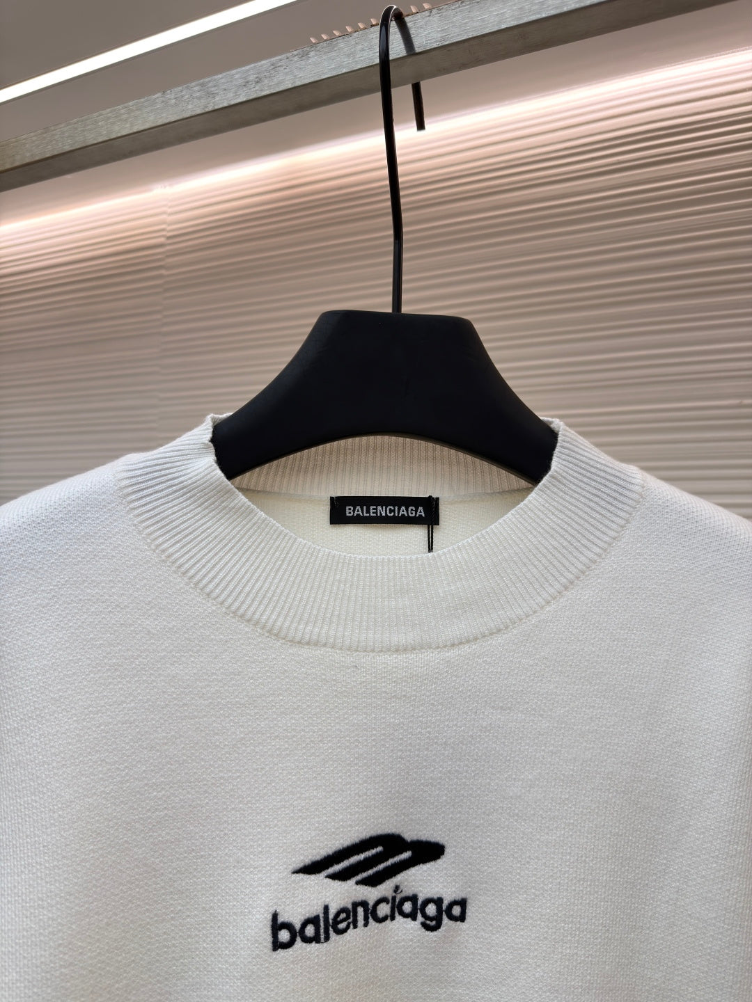 Embroidered Wool Crewneck Sweater