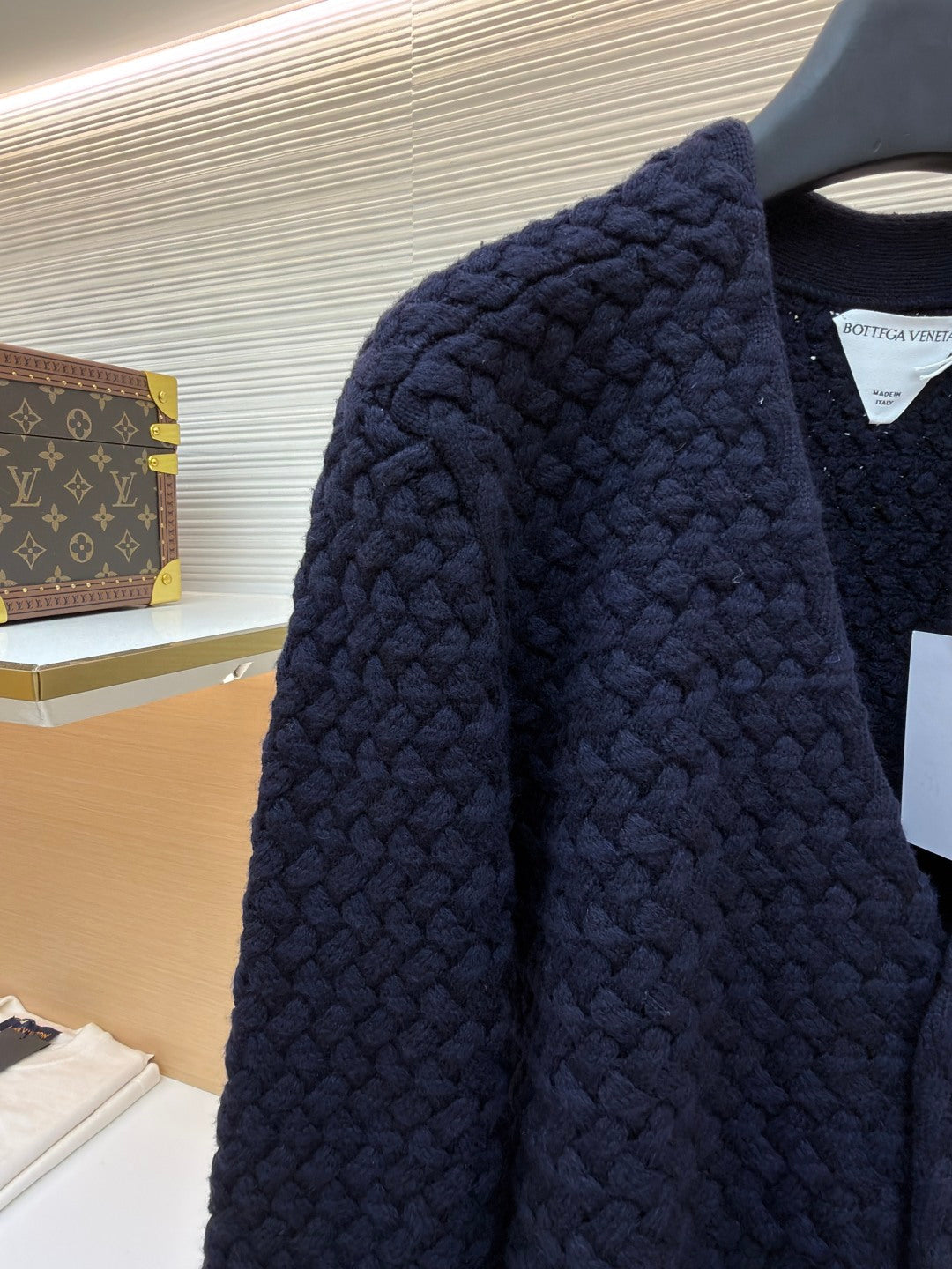Intrecciato Wool Knit Cardigan