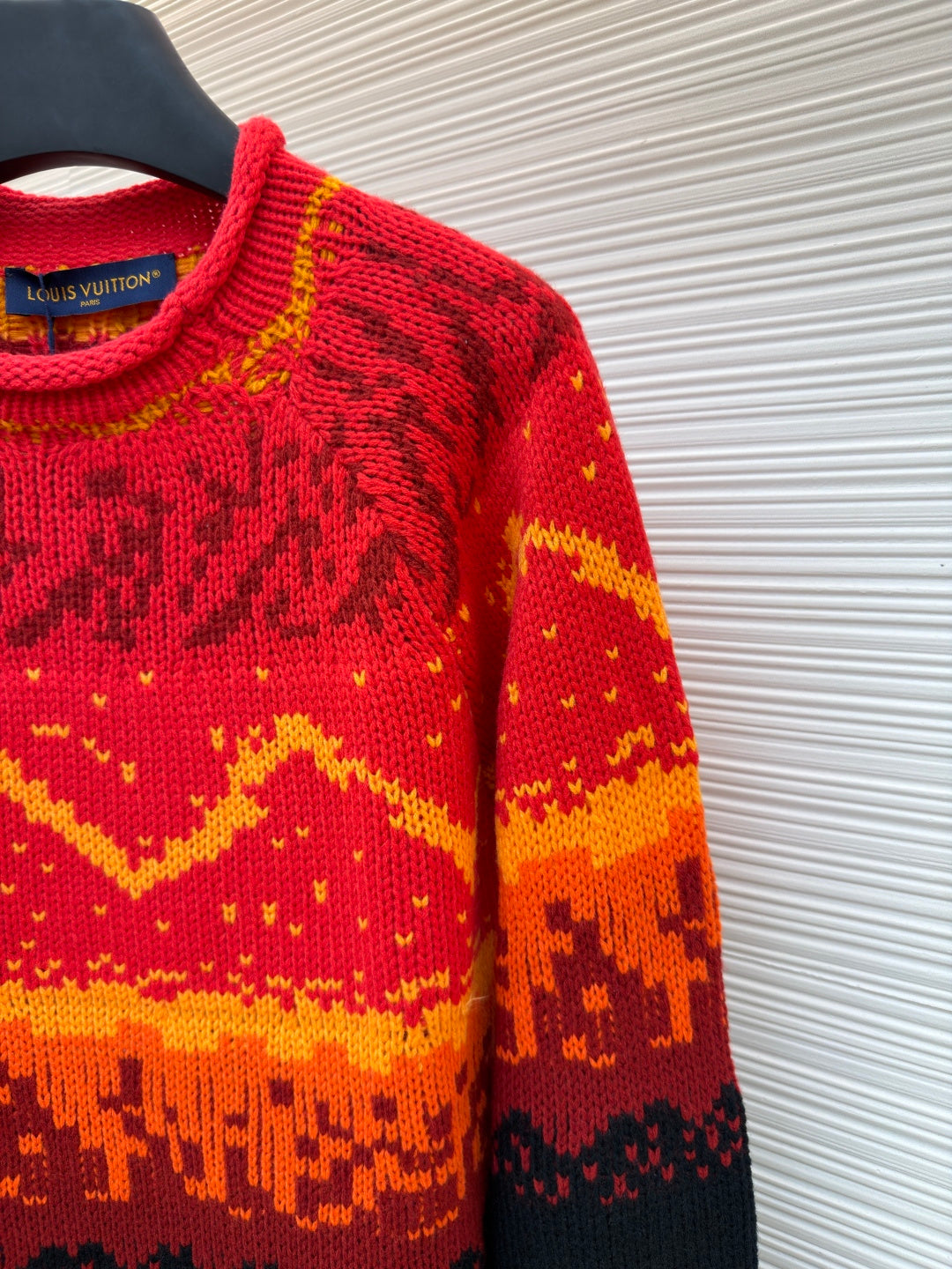 LV Logo Wool Crewneck Sweater