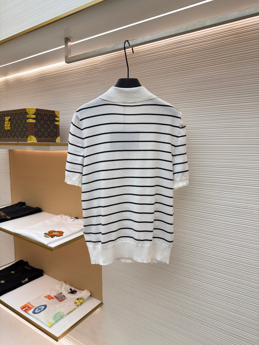 Striped Knit Polo