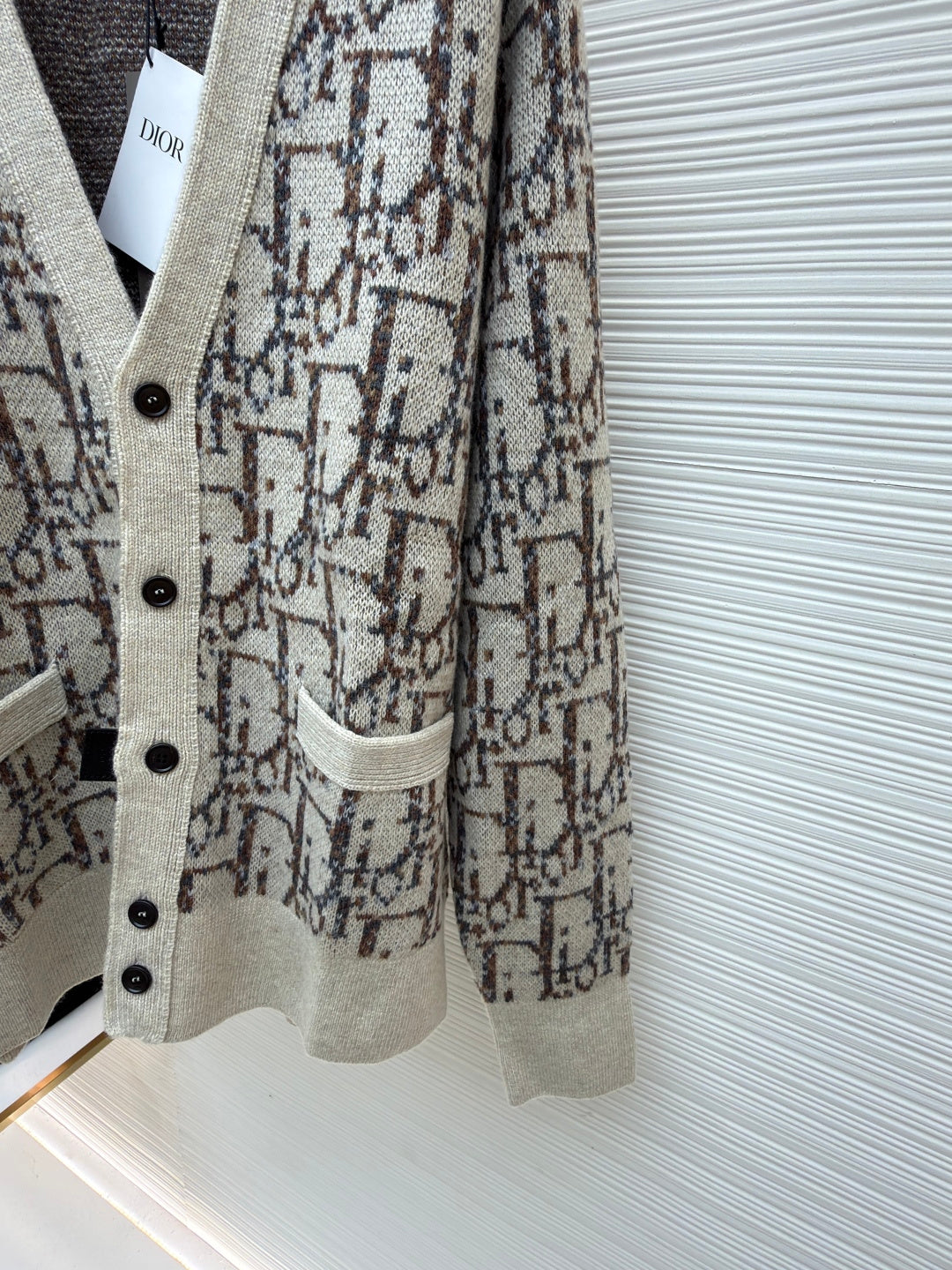 Oblique Knit Cardigan