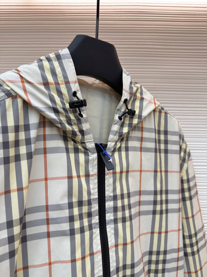 Vintage Check Hooded Jacket