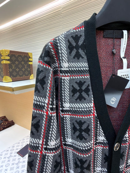 Cross Patch Cashmere Knit Cardigan