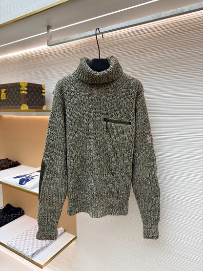 Logo Patch Turtleneck Sweater
