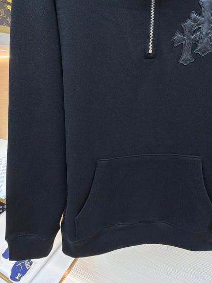 Cross Patch Half-Zip Sweatshirt