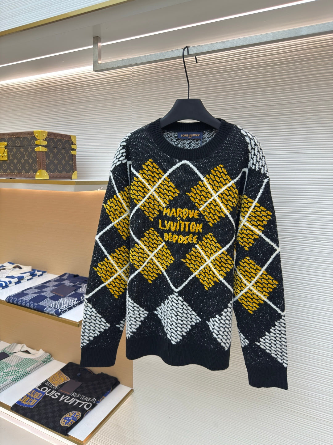 Damier Crewneck Sweater