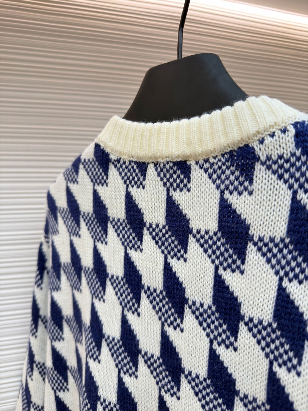 Houndstooth Crewneck Sweater