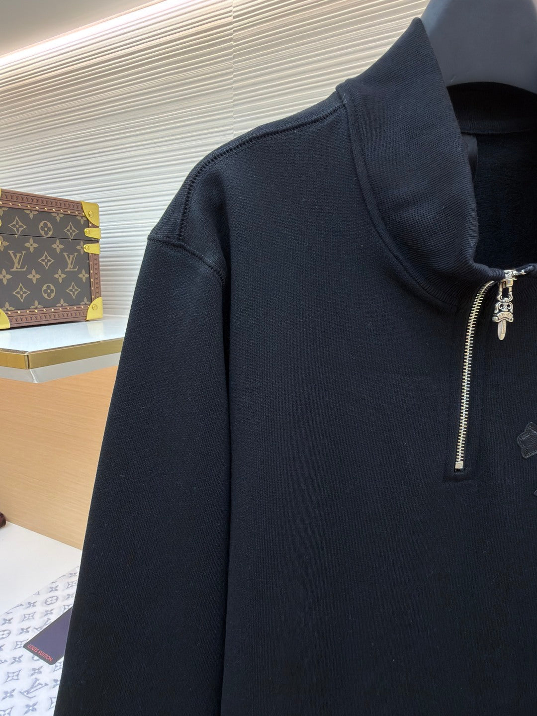 Cross Patch Half-Zip Sweatshirt