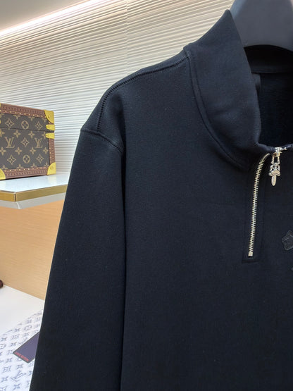 Cross Patch Half-Zip Sweatshirt