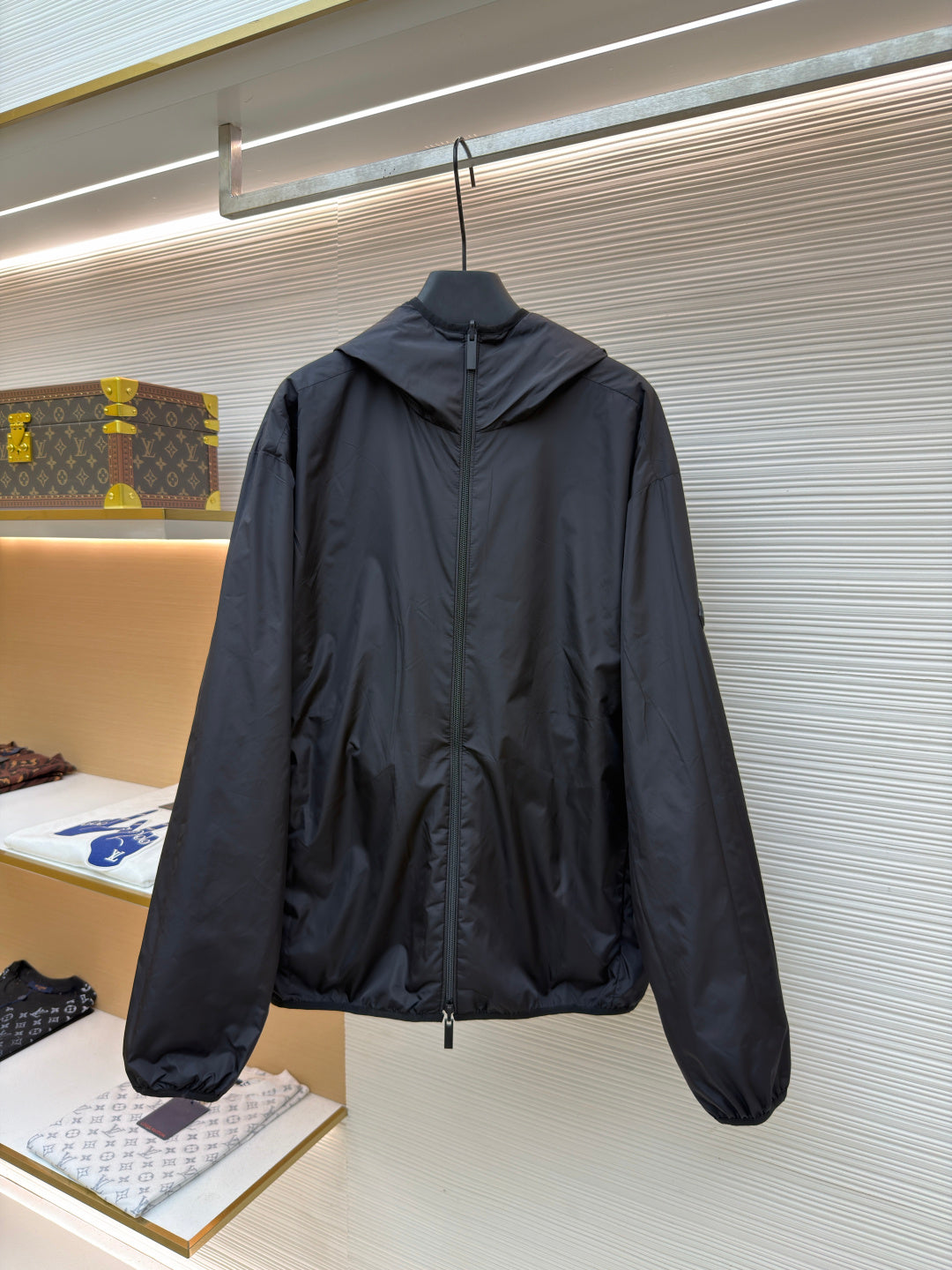 Logo Patch Hooded Jacket