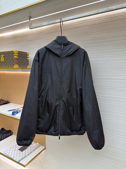 Logo Patch Hooded Jacket