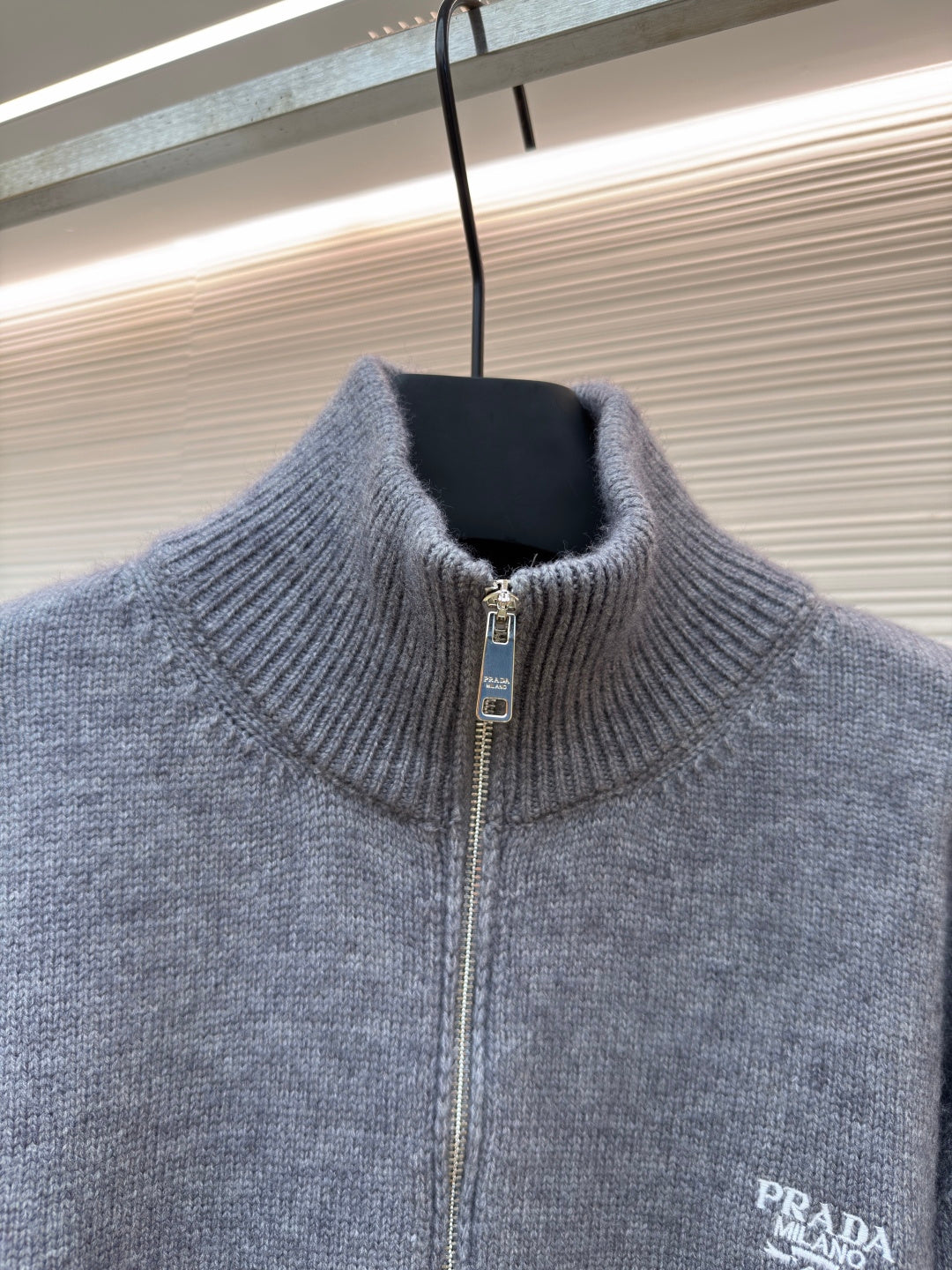 Embroidered Wool Knit Cardigan