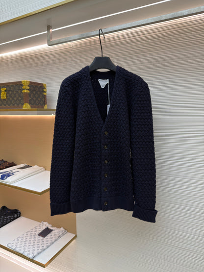 Intrecciato Wool Knit Cardigan