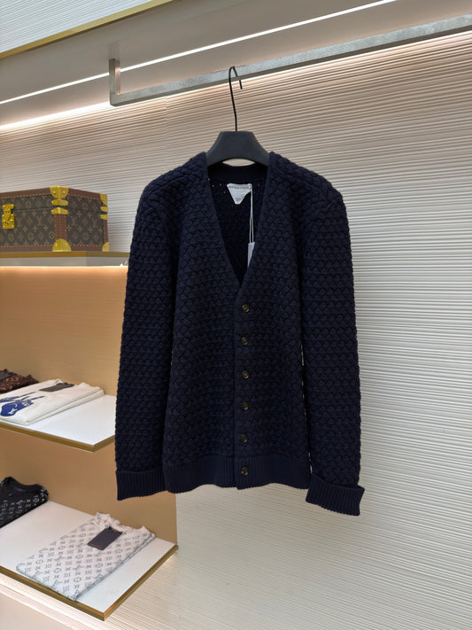 Intrecciato Wool Knit Cardigan