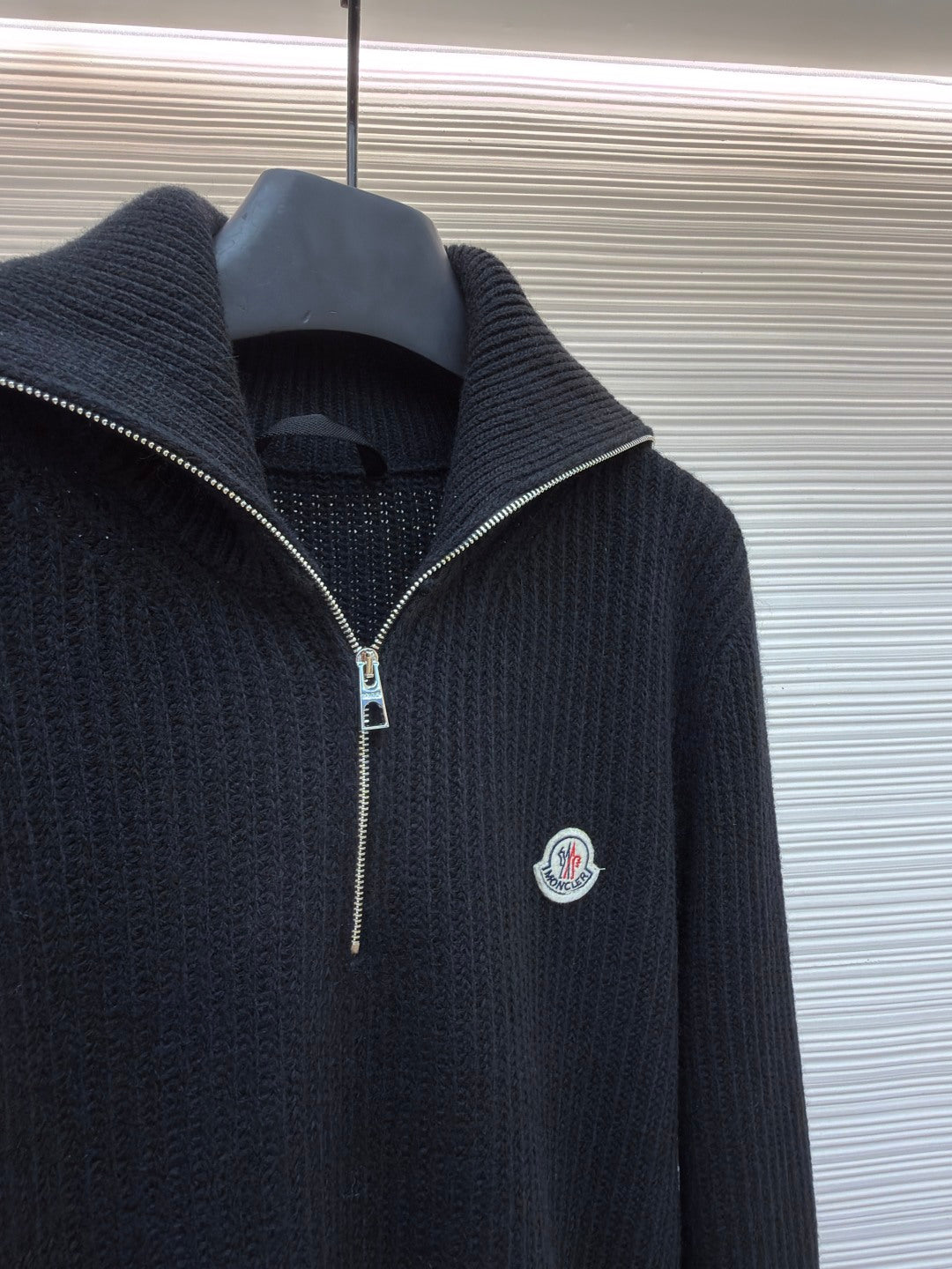 Logo Patch Half-Zip Sweater