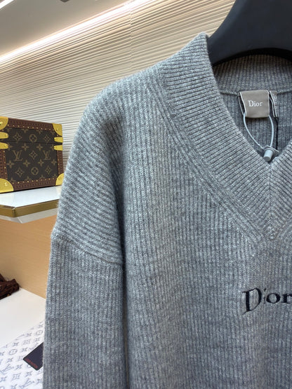 CD Logo Wool Crewneck Sweater