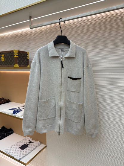 Logo Patch Zip Jacket