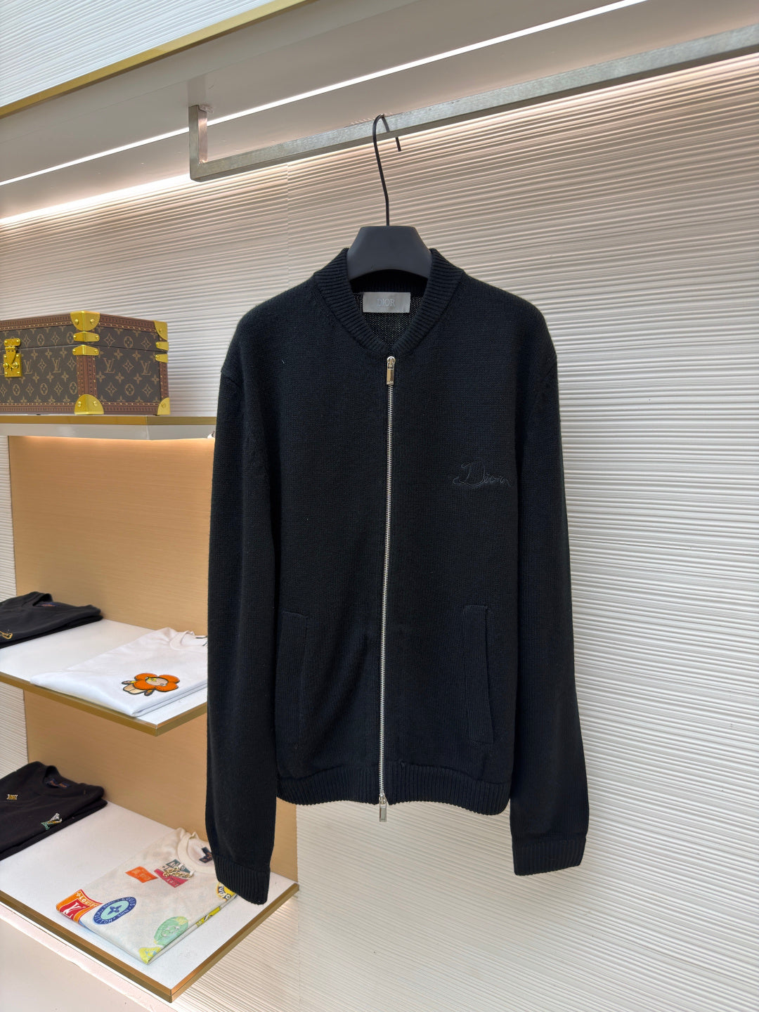 CD Logo Wool Knit Cardigan