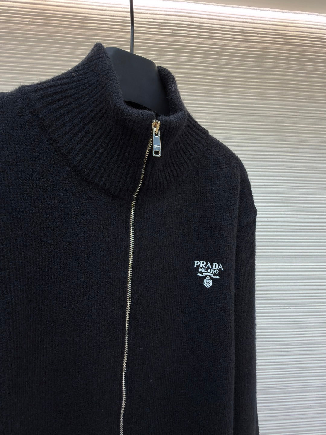 Embroidered Wool Knit Cardigan