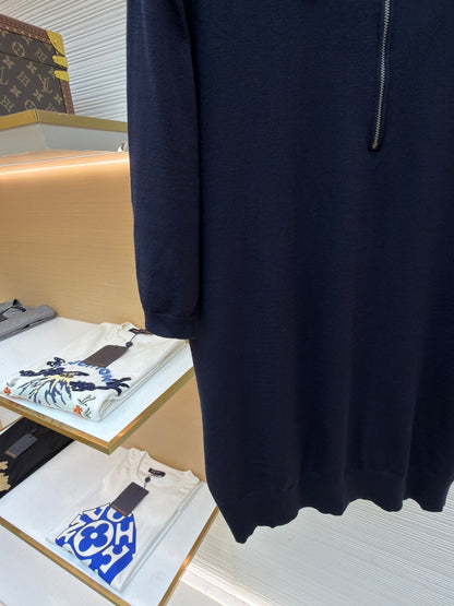 Embroidered Zip Polo
