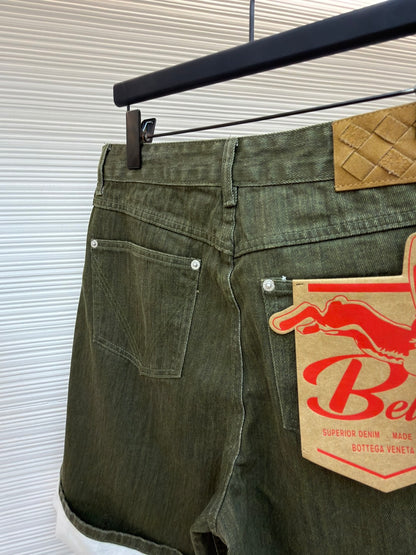 Washed Denim Shorts