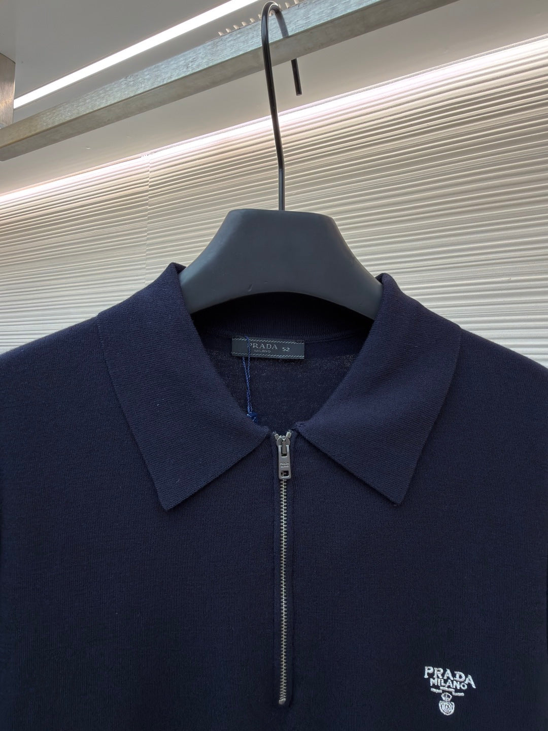 Embroidered Zip Polo