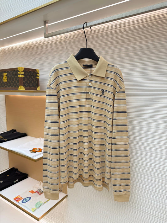 Striped Longsleeve Polo
