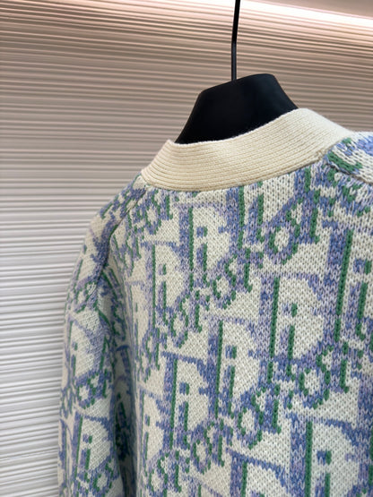 Oblique Knit Cardigan
