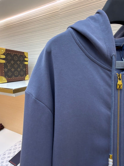 Embroidered Zip-Up Hoodie