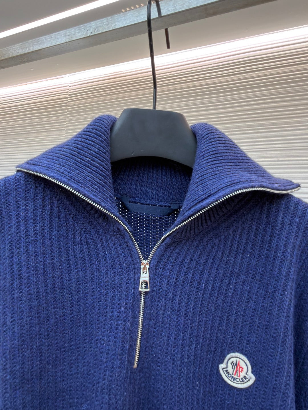 Logo Patch Half-Zip Sweater