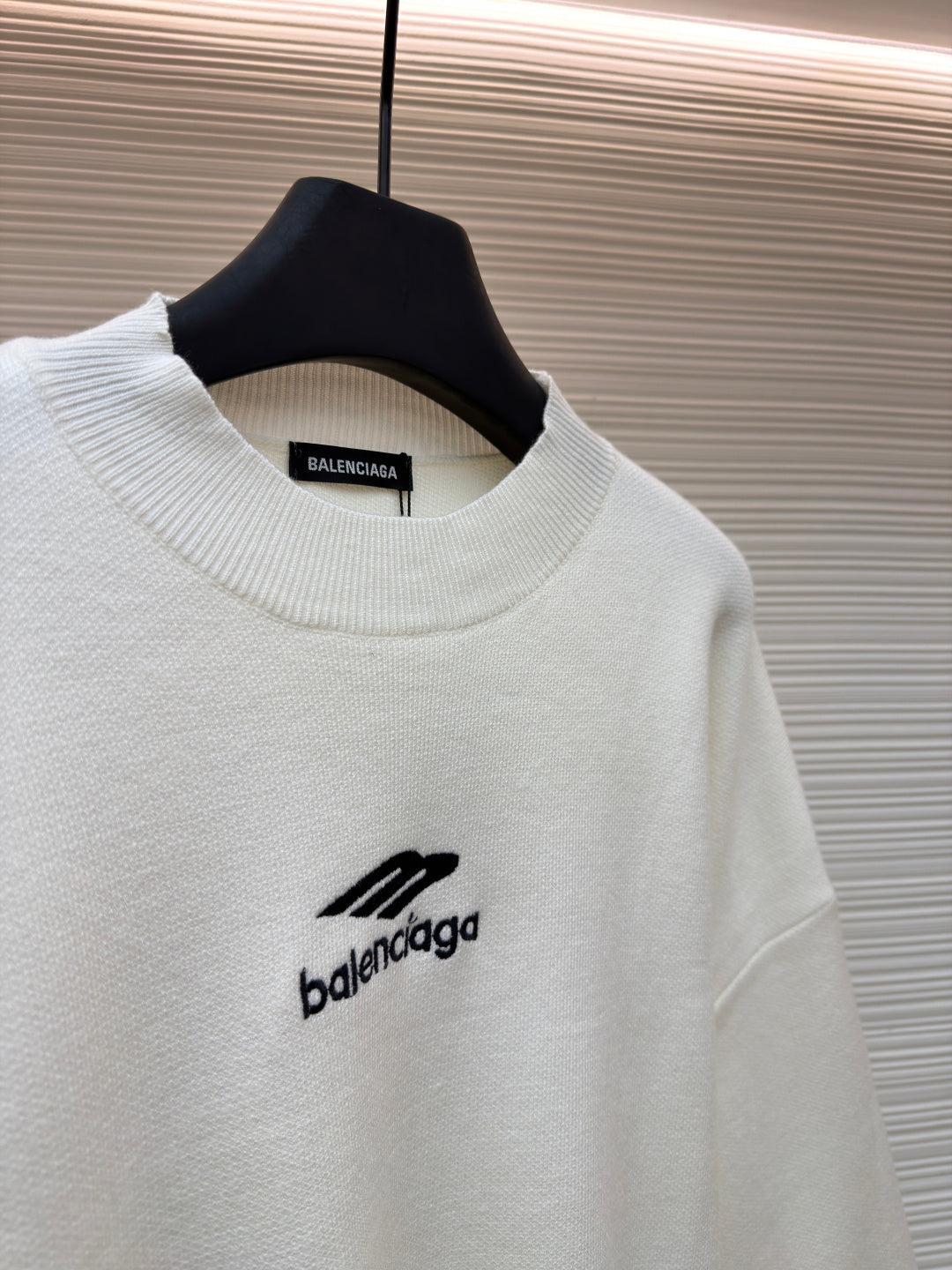 Embroidered Wool Crewneck Sweater