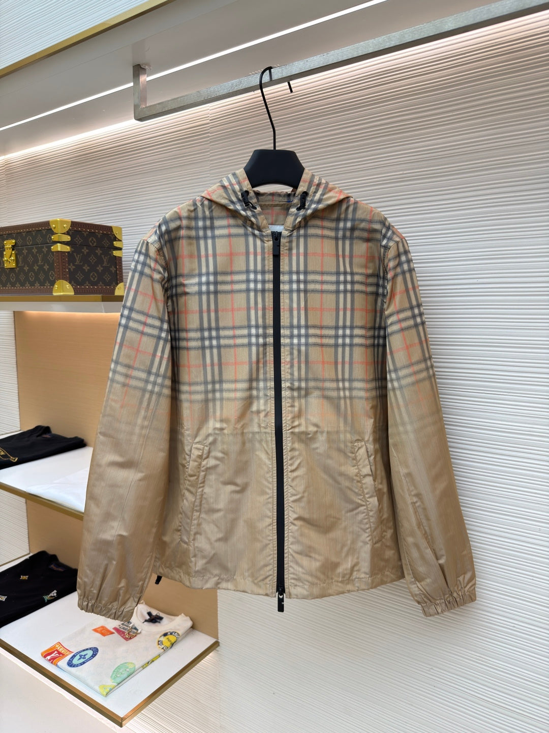 Vintage Check Hooded Jacket