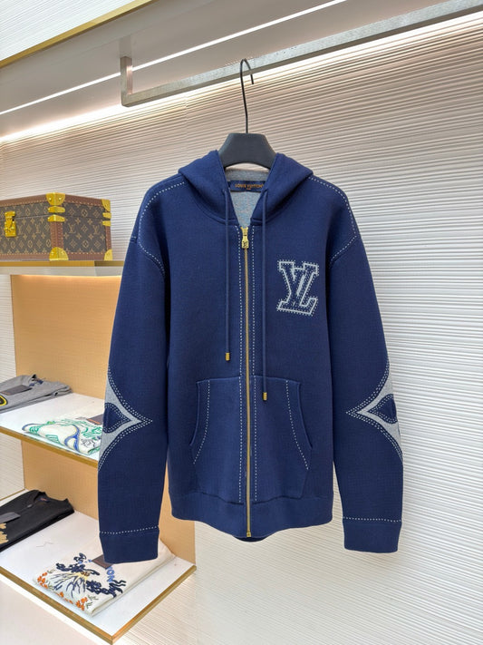 Flower Motif Zip Jacket