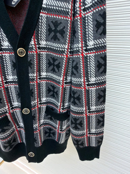 Cross Patch Cashmere Knit Cardigan