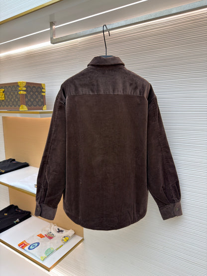 Triangle Logo Corduroy Down Jacket