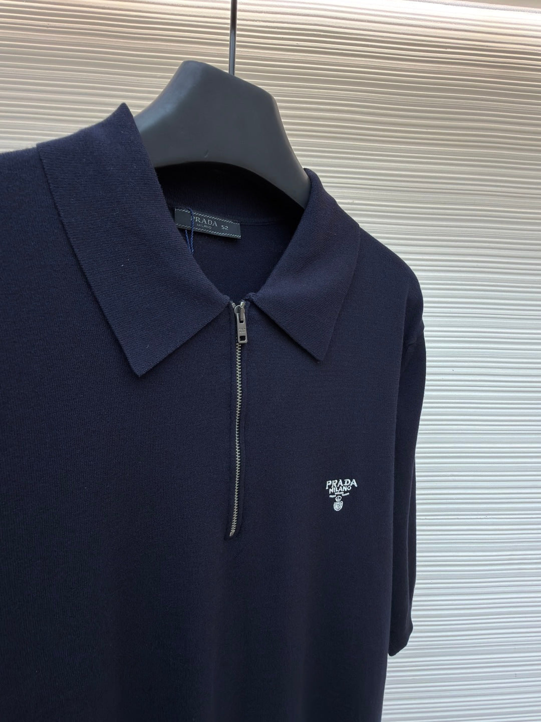 Embroidered Zip Polo