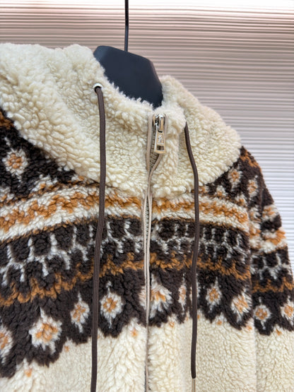 Fair Isle Sherpa Zip Jacket