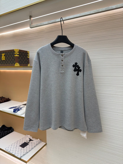 Waffle-Knit Crewneck Sweatshirt