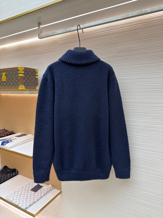 LV Logo Wool Knit Cardigan