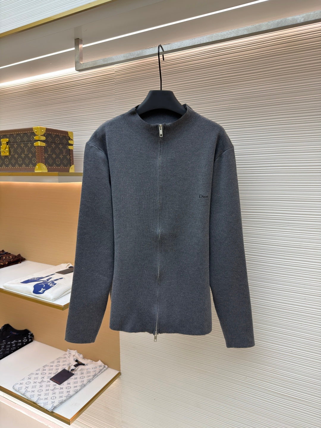 CD Logo Wool Knit Cardigan