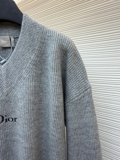 CD Logo Wool Crewneck Sweater