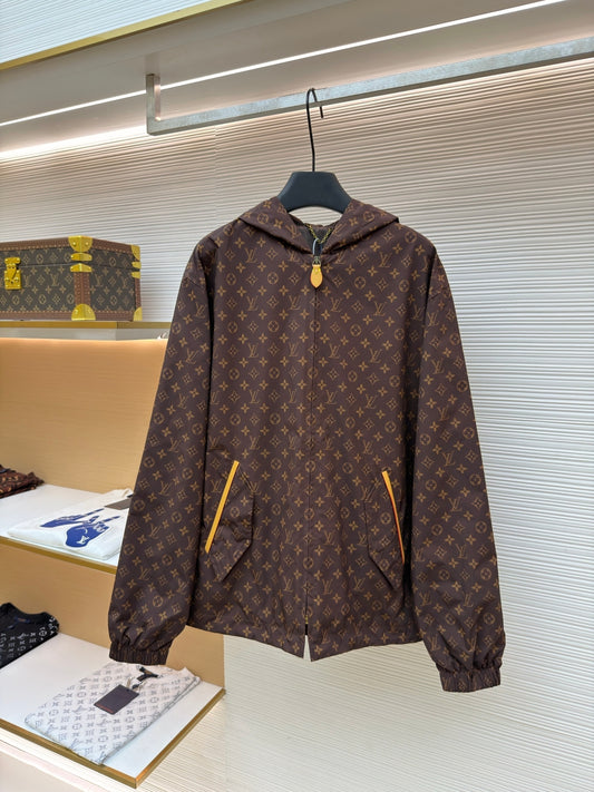 Monogram Hooded Windbreaker