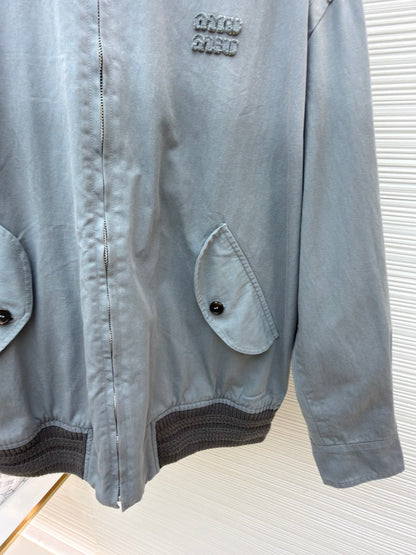 Embroidered Zip Jacket