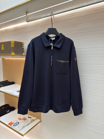 Logo Patch Zip-Up Hoodie