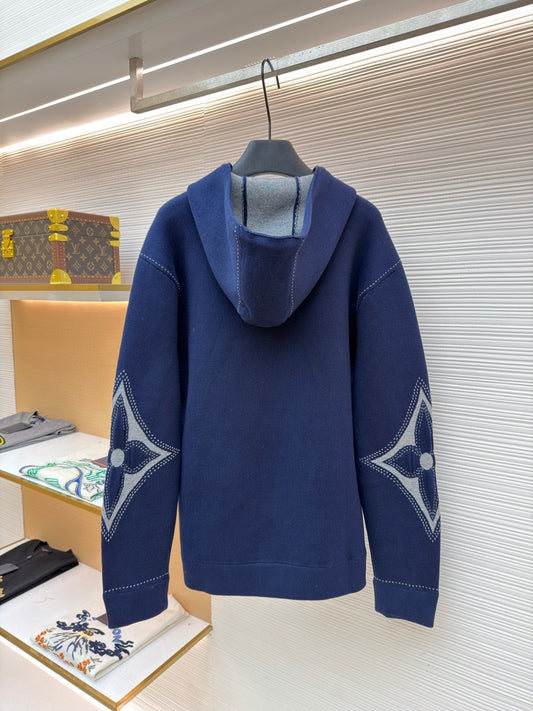 Flower Motif Zip Jacket