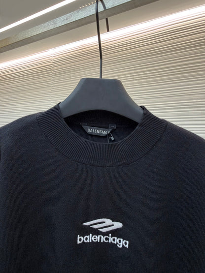 Embroidered Wool Crewneck Sweater