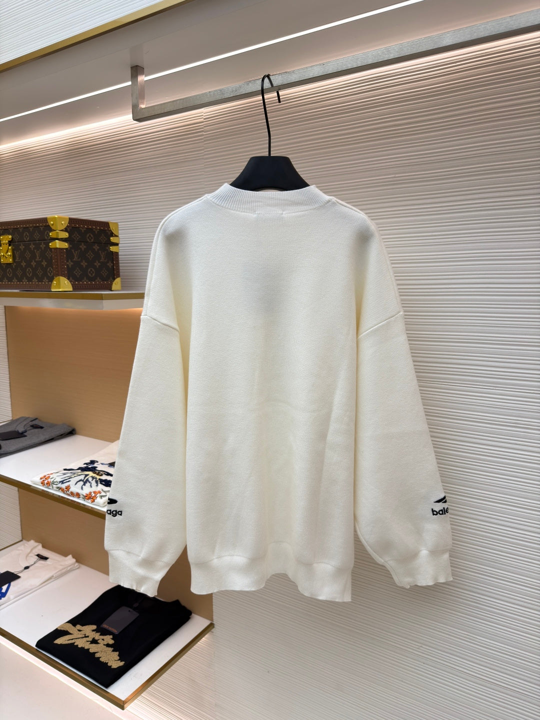 Embroidered Wool Crewneck Sweater