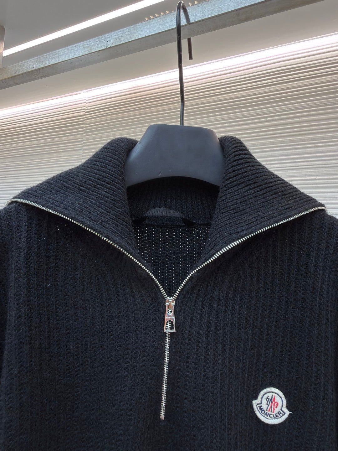 Logo Patch Half-Zip Sweater