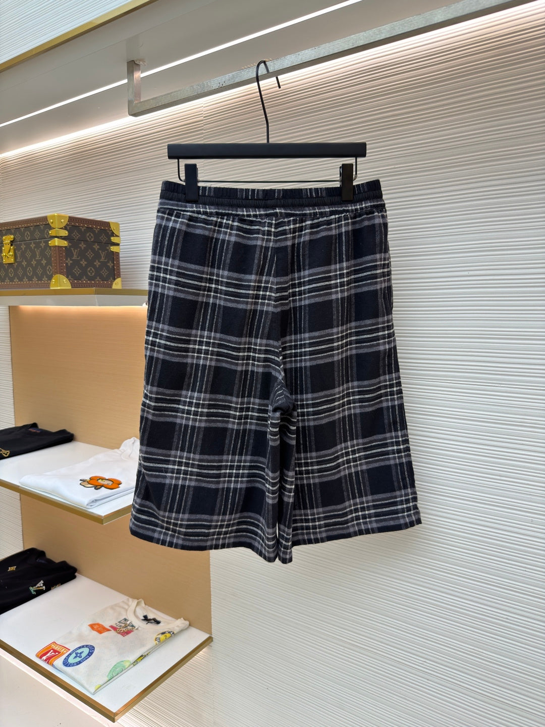 Cross Patch Flannel Shorts
