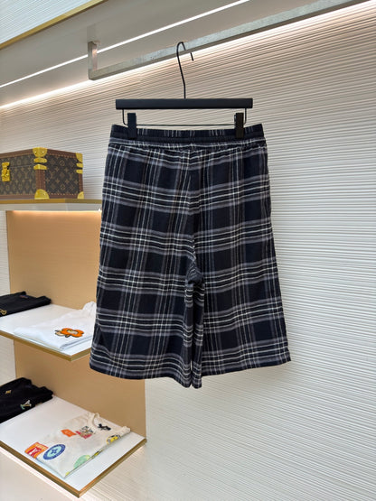 Cross Patch Flannel Shorts
